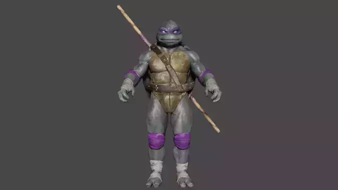 Donatello Low-poly 3D model Donatello Low-poly 3D model