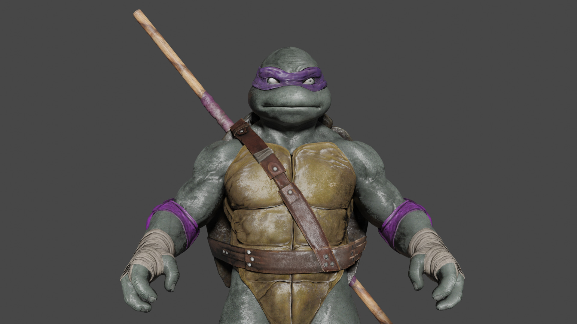 Donatello Low-poly 3D model_1
