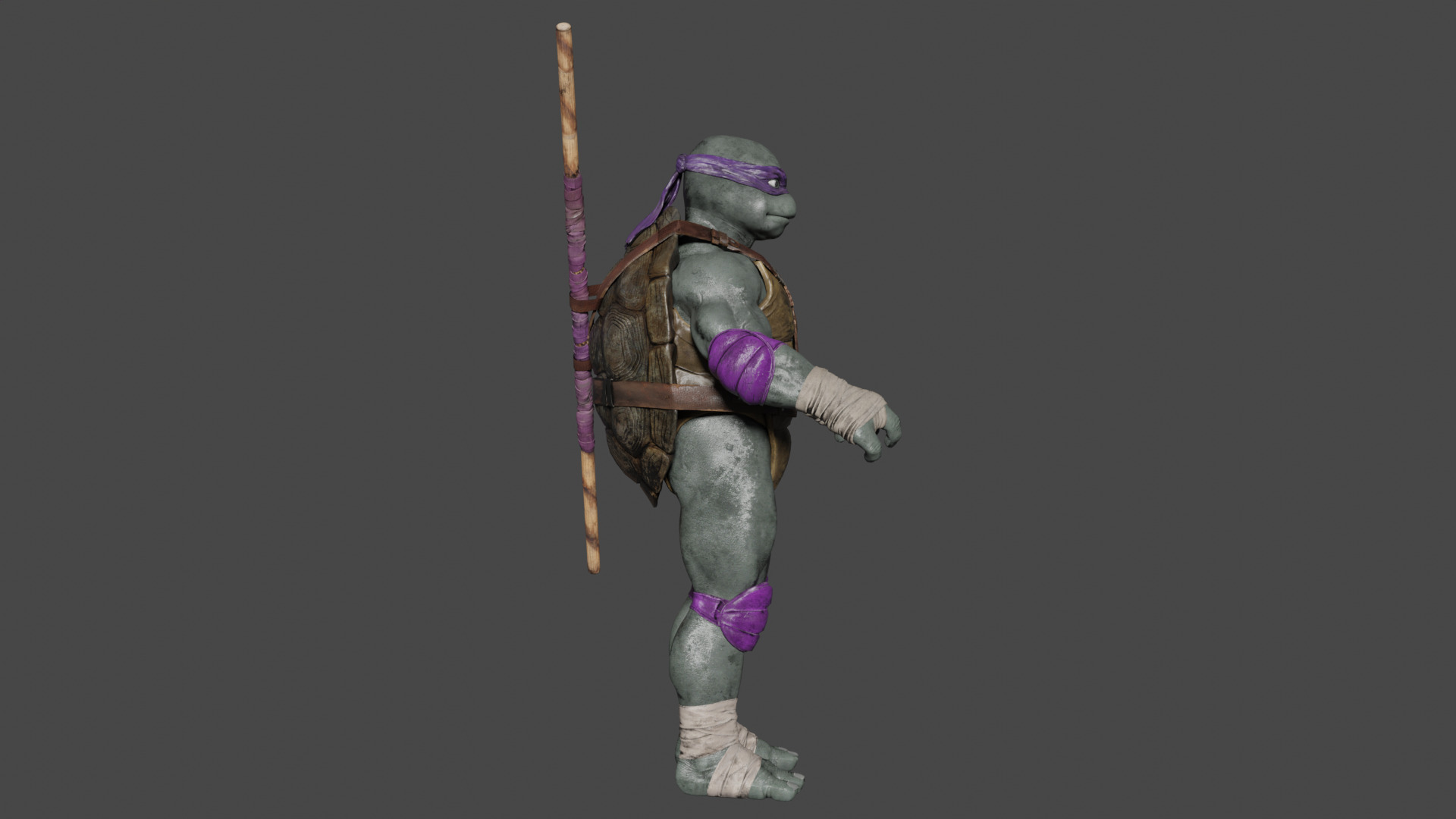 Donatello Low-poly 3D model_2