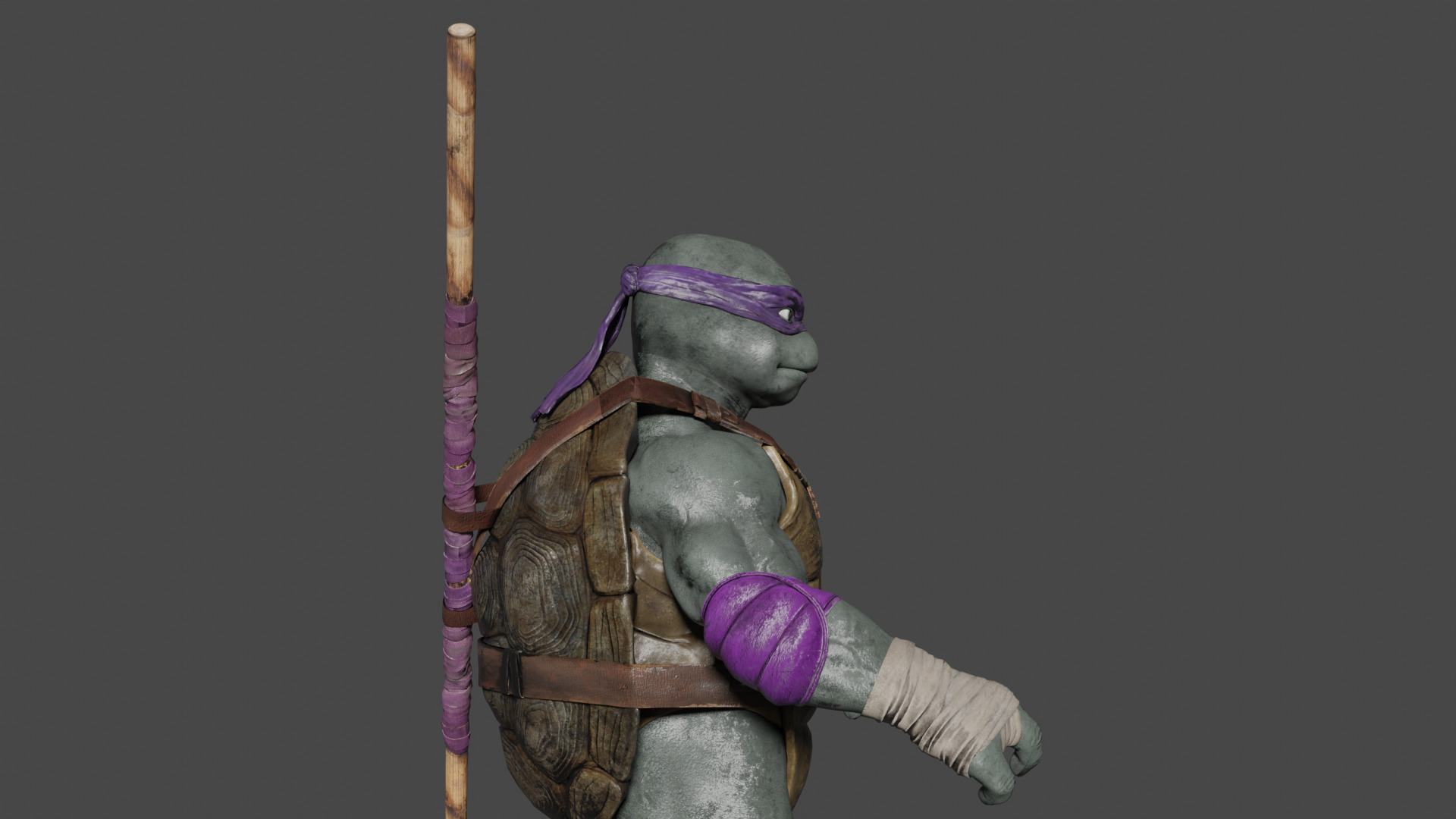 Donatello Low-poly 3D model_3