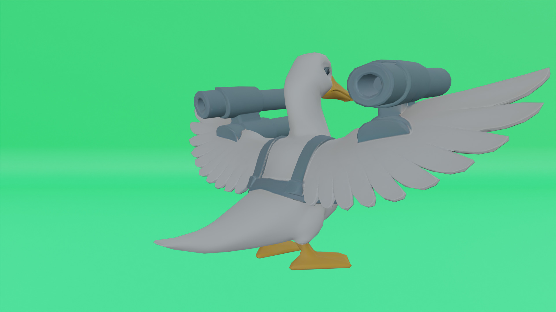 Bombombini Gusini Italian brainrot Low Poly Character Low-poly 3D model_8