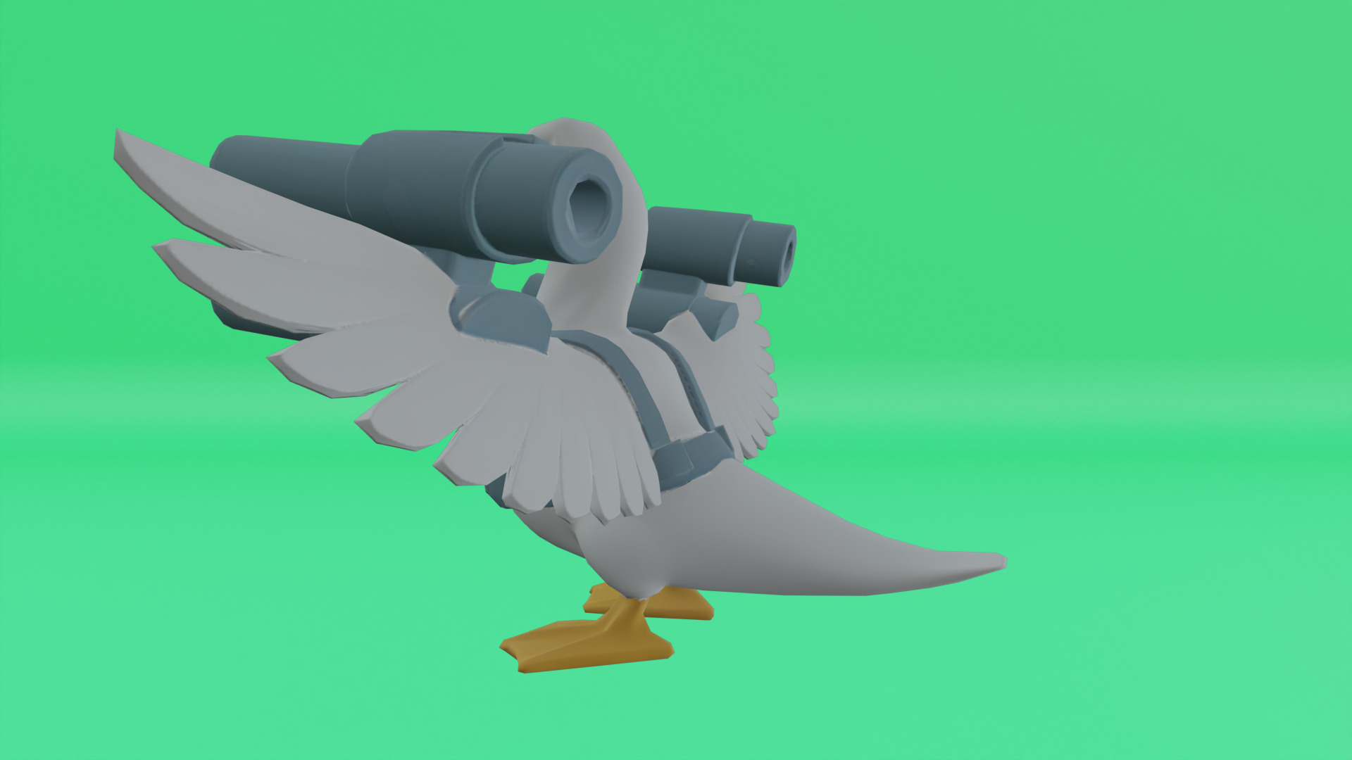 Bombombini Gusini Italian brainrot Low Poly Character Low-poly 3D model_5
