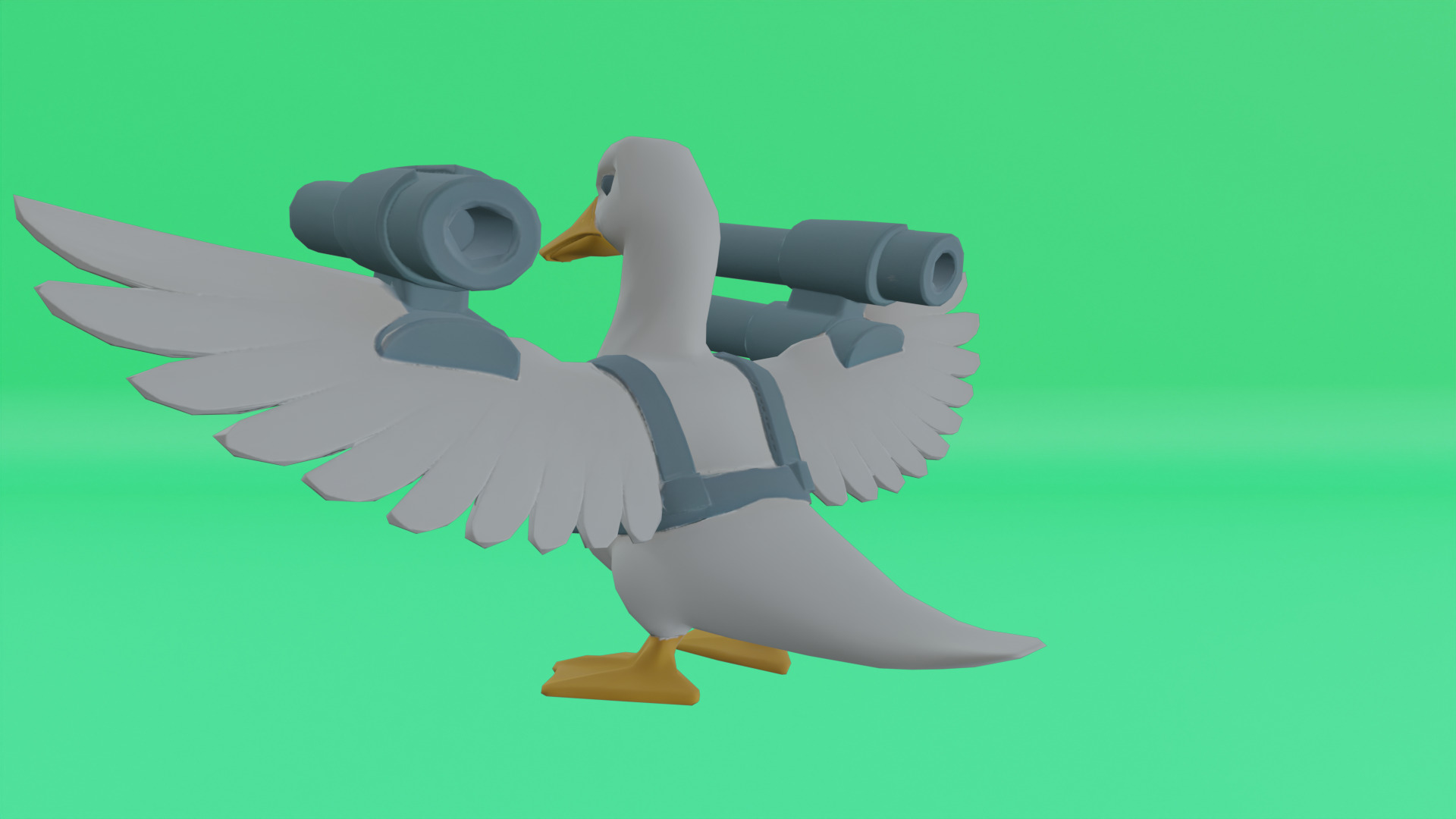 Bombombini Gusini Italian brainrot Low Poly Character Low-poly 3D model_6