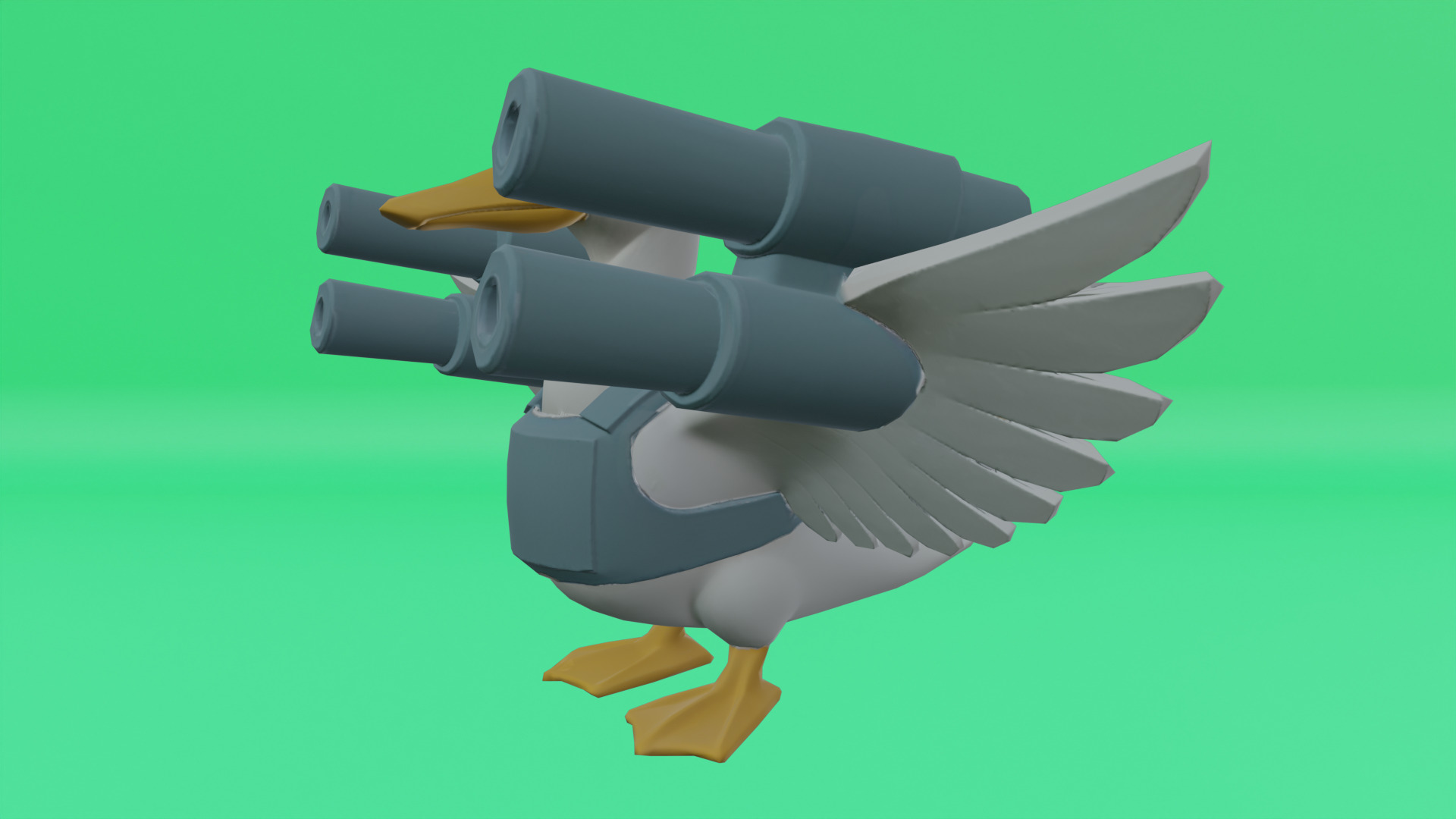 Bombombini Gusini Italian brainrot Low Poly Character Low-poly 3D model_3