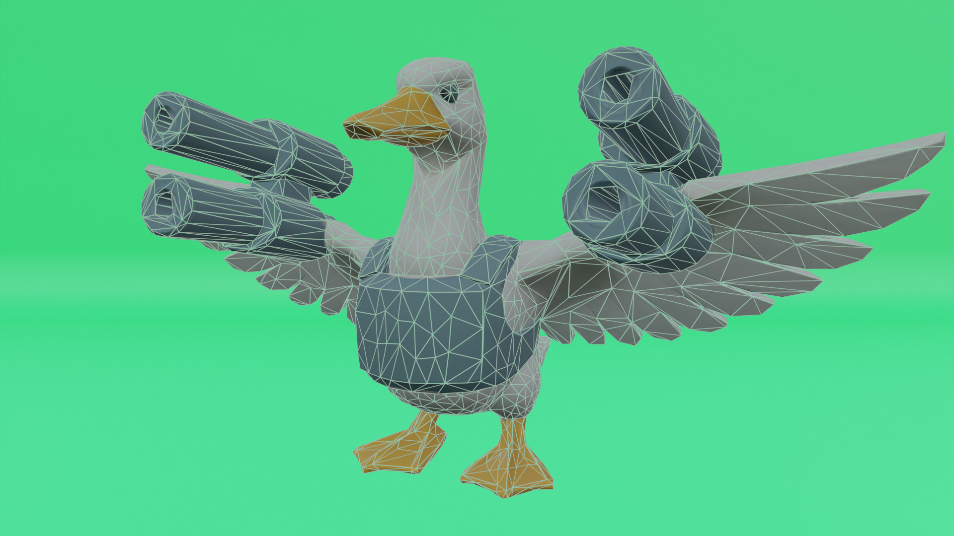 Bombombini Gusini Italian brainrot Low Poly Character Low-poly 3D model_12