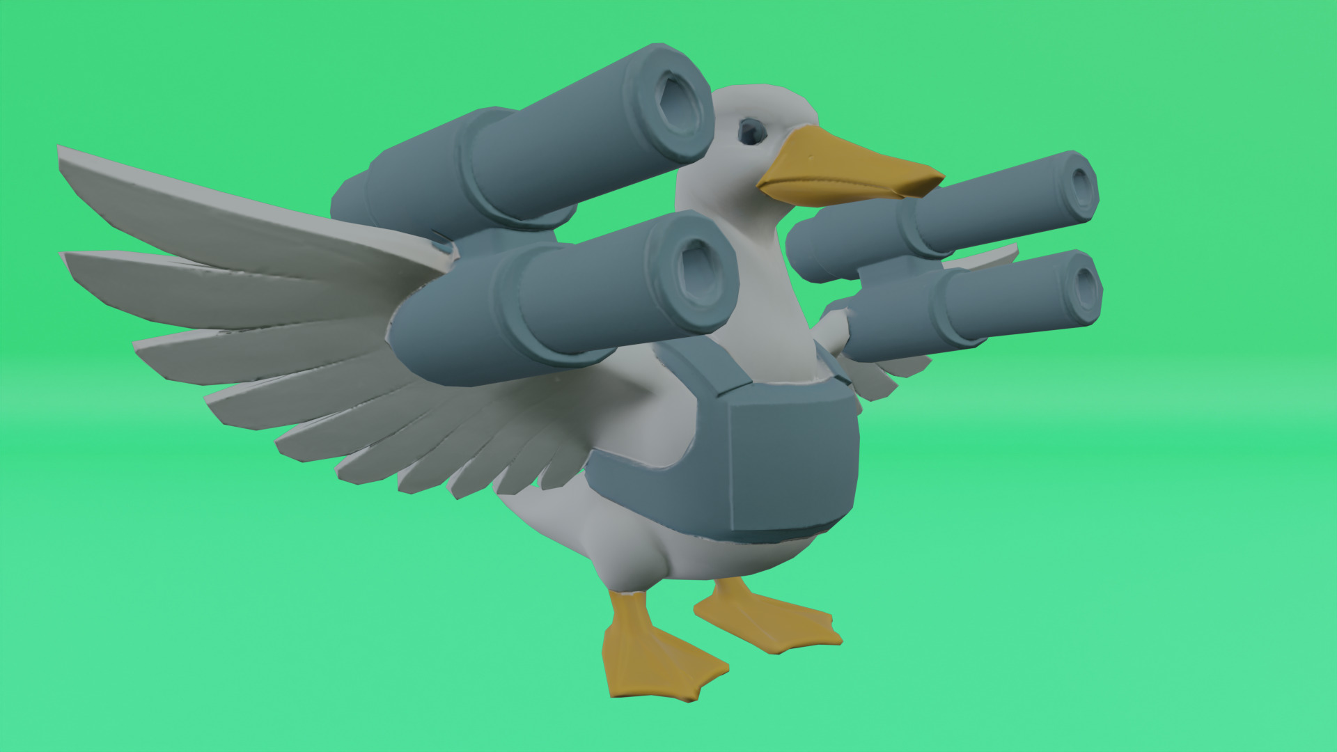 Bombombini Gusini Italian brainrot Low Poly Character Low-poly 3D model_11