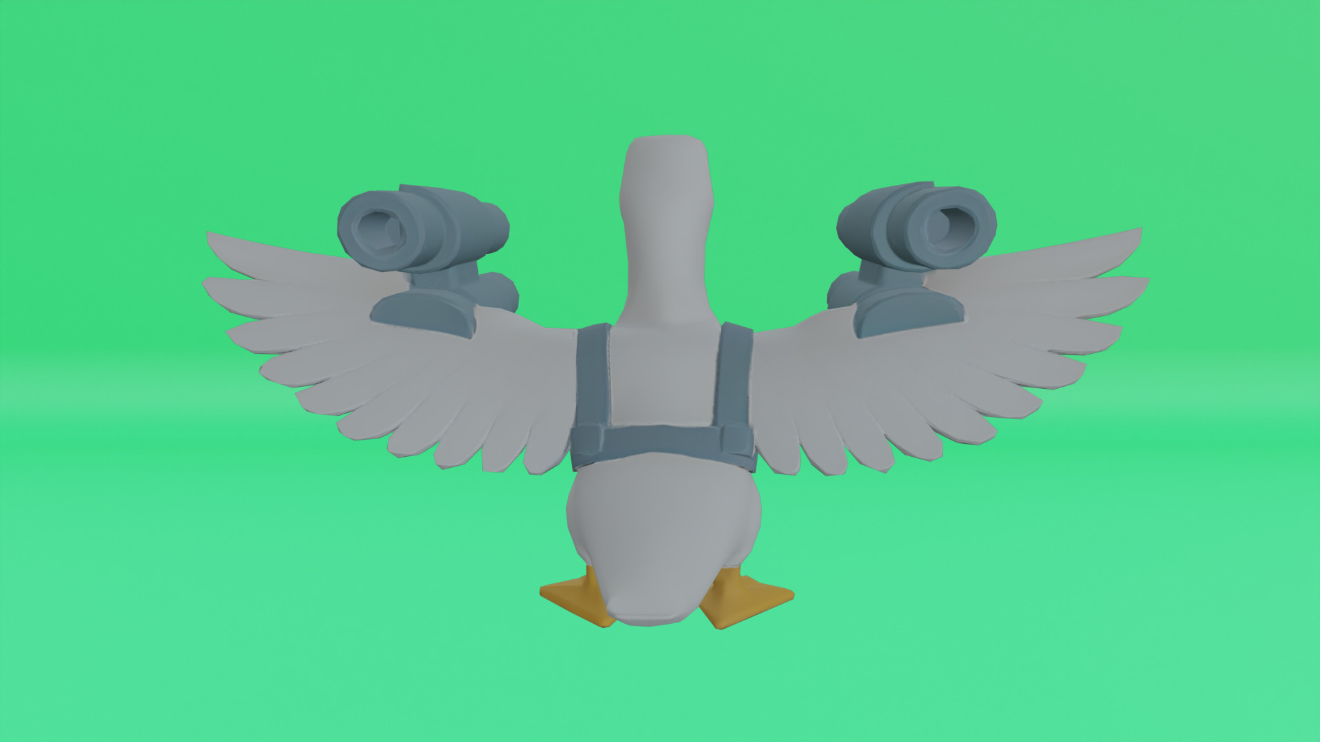 Bombombini Gusini Italian brainrot Low Poly Character Low-poly 3D model_7