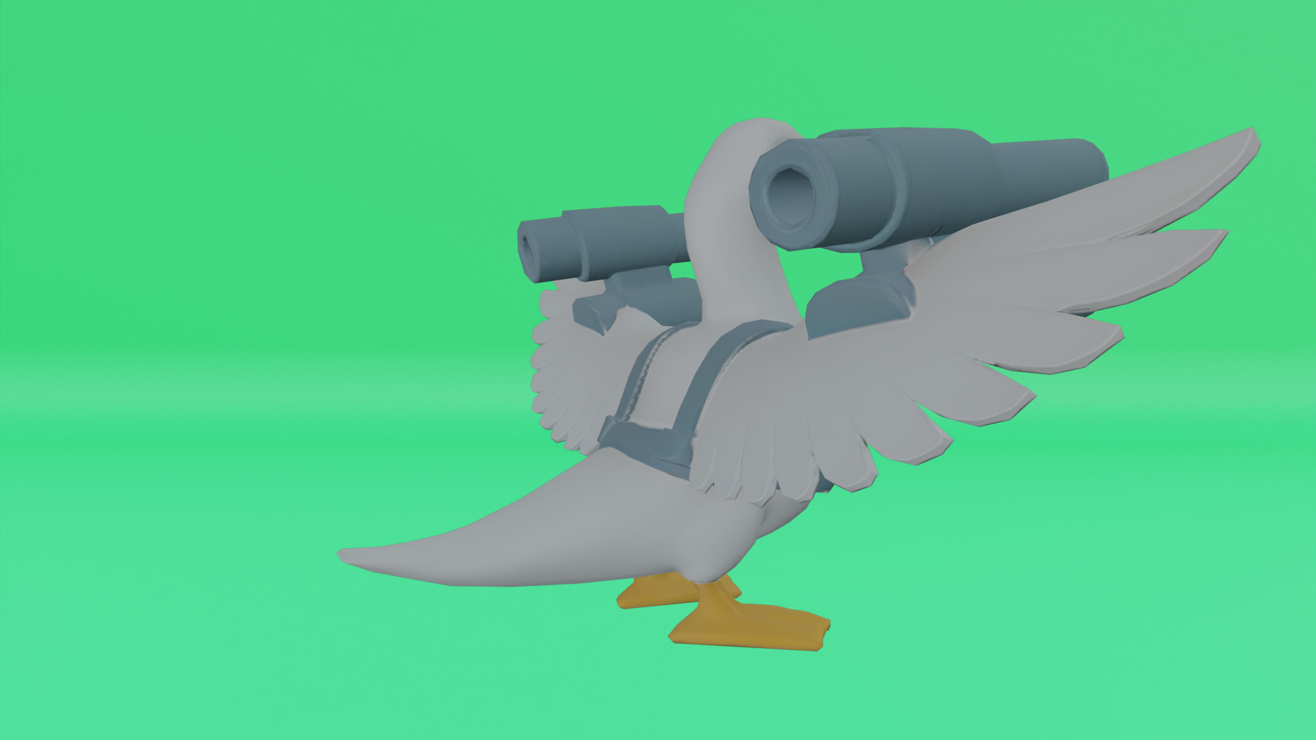 Bombombini Gusini Italian brainrot Low Poly Character Low-poly 3D model_9