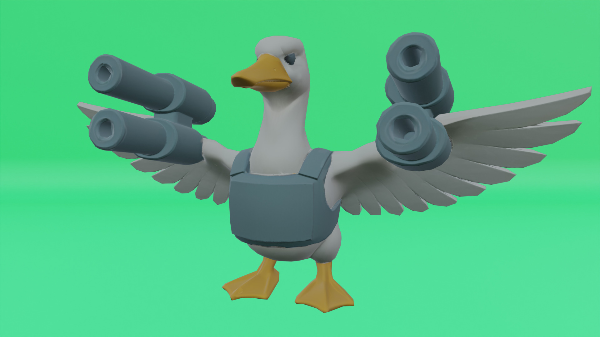 Bombombini Gusini Italian brainrot Low Poly Character Low-poly 3D model_1