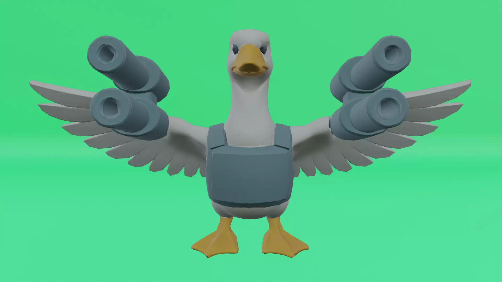 Bombombini Gusini Italian brainrot Low Poly Character Low-poly 3D model_0