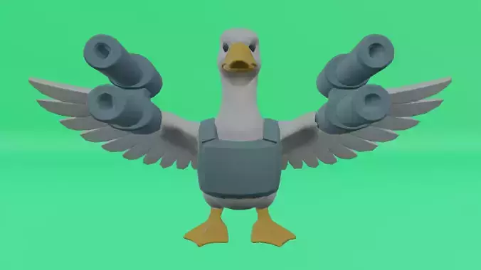 Bombombini Gusini Italian brainrot Low Poly Character Low-poly 3D model
