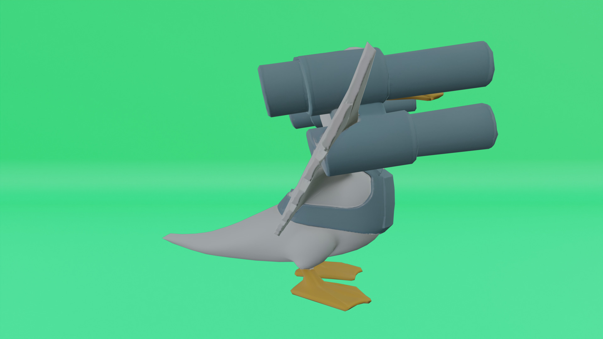 Bombombini Gusini Italian brainrot Low Poly Character Low-poly 3D model_10