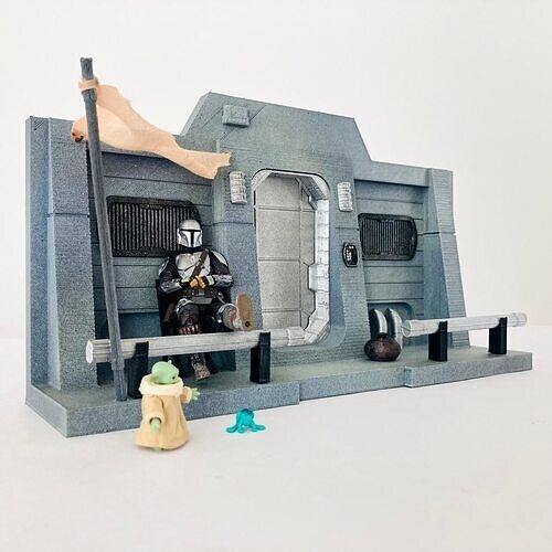 Mandalorian Nevarro House Clan Mudhorn cabin 3D print model