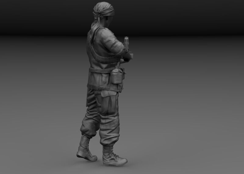 AMERICAN SOLDIER VIETNAM M60 3D print model_2