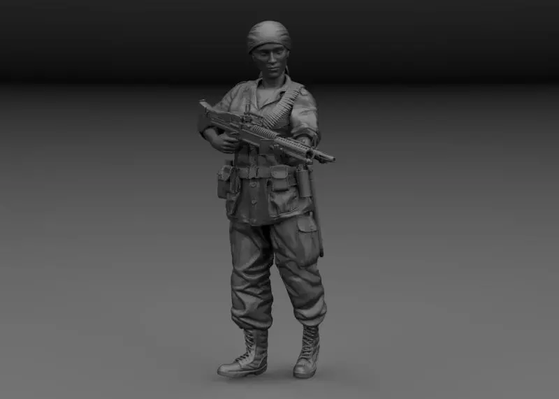 AMERICAN SOLDIER VIETNAM M60 3D print model_0