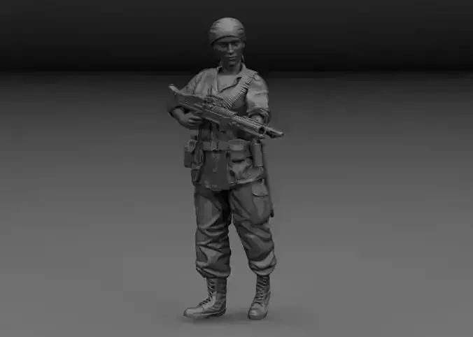 AMERICAN SOLDIER VIETNAM M60
