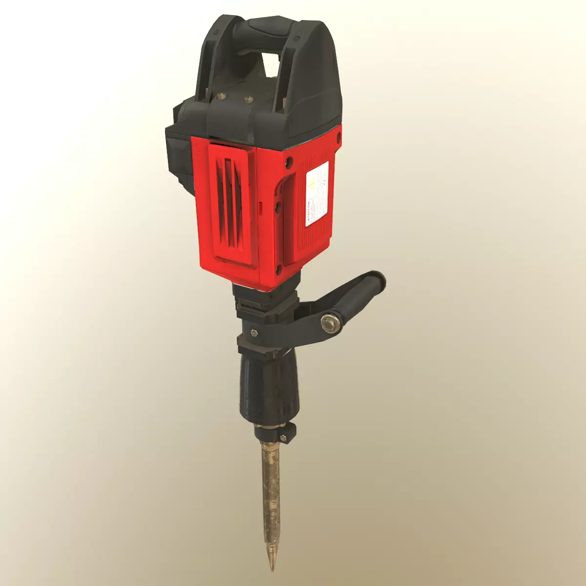 Jackhammer Low Poly Low-poly 3D model_0