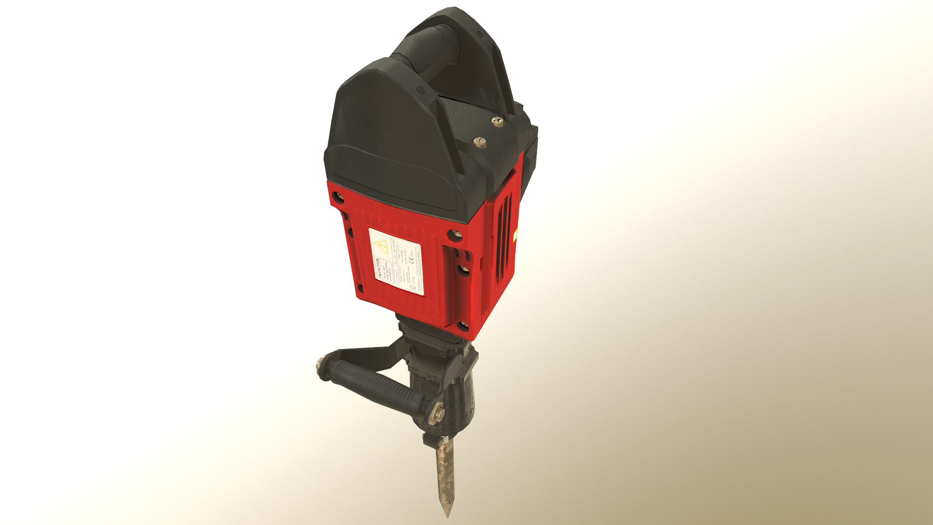 Jackhammer Low Poly Low-poly 3D model_20