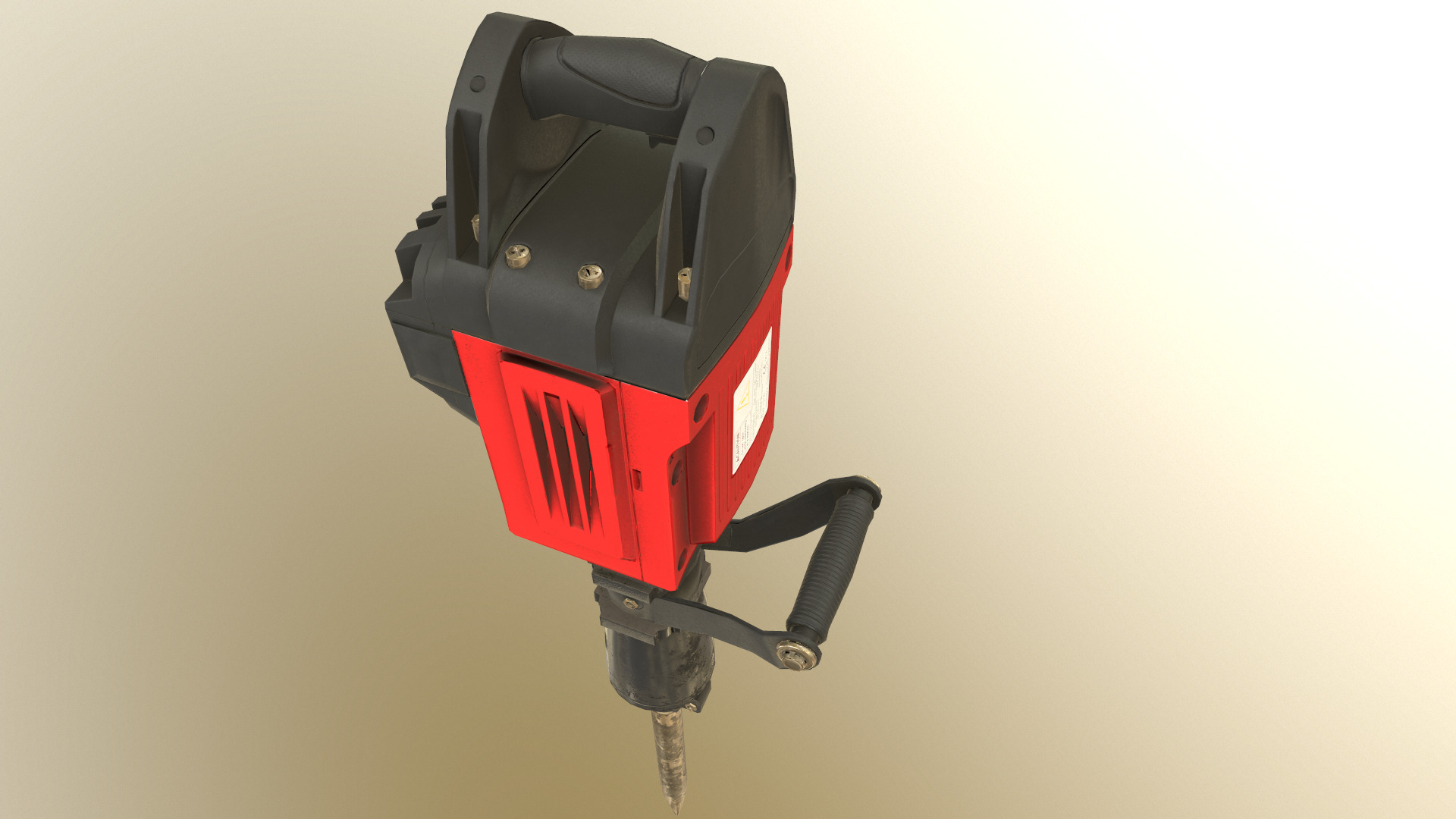 Jackhammer Low Poly Low-poly 3D model_24