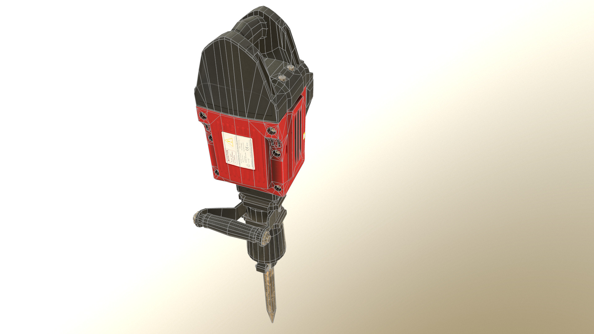 Jackhammer Low Poly Low-poly 3D model_28