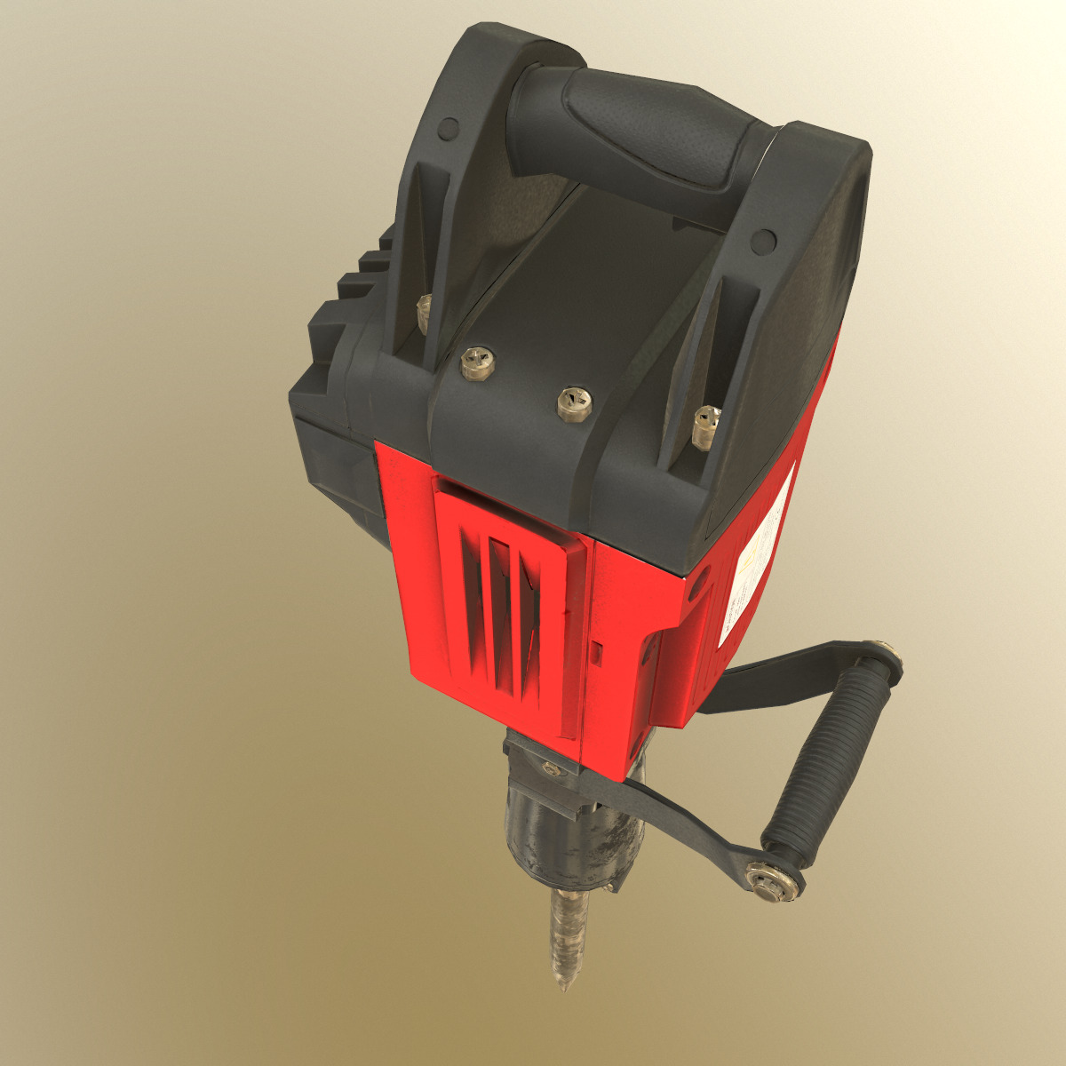 Jackhammer Low Poly Low-poly 3D model_7