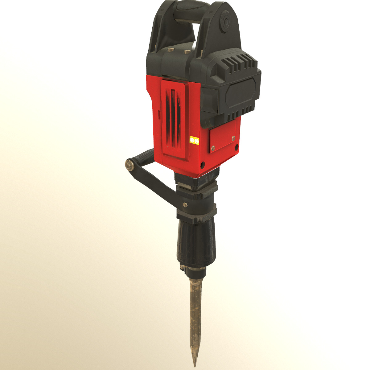 Jackhammer Low Poly Low-poly 3D model_3