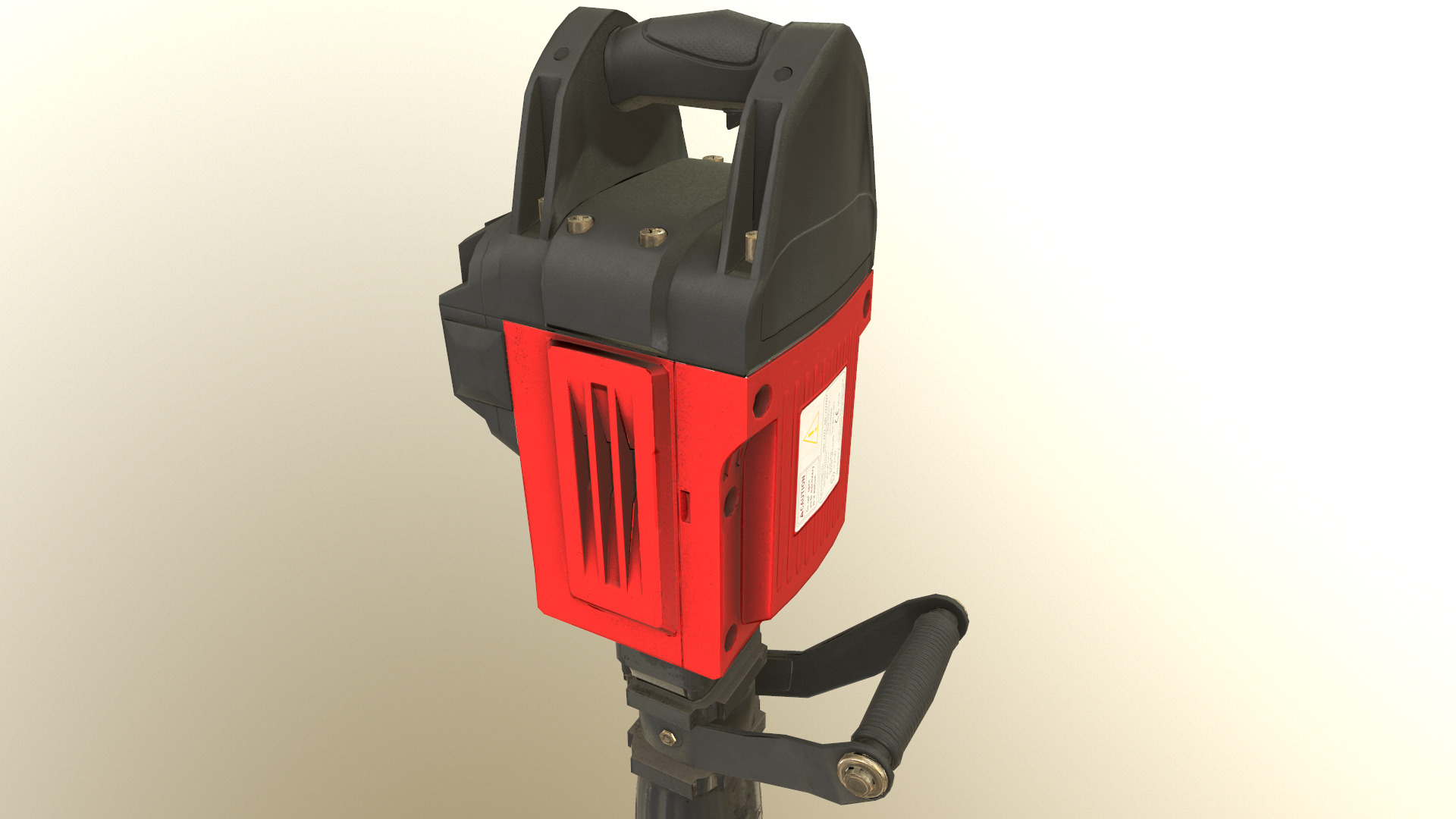 Jackhammer Low Poly Low-poly 3D model_14