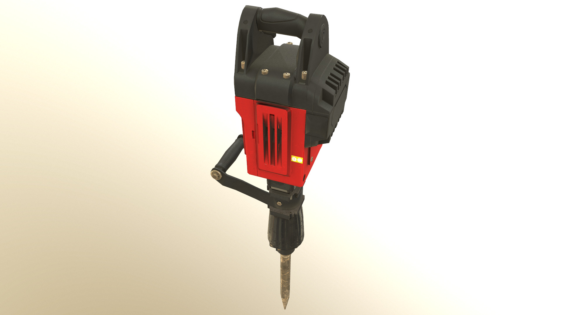 Jackhammer Low Poly Low-poly 3D model_12