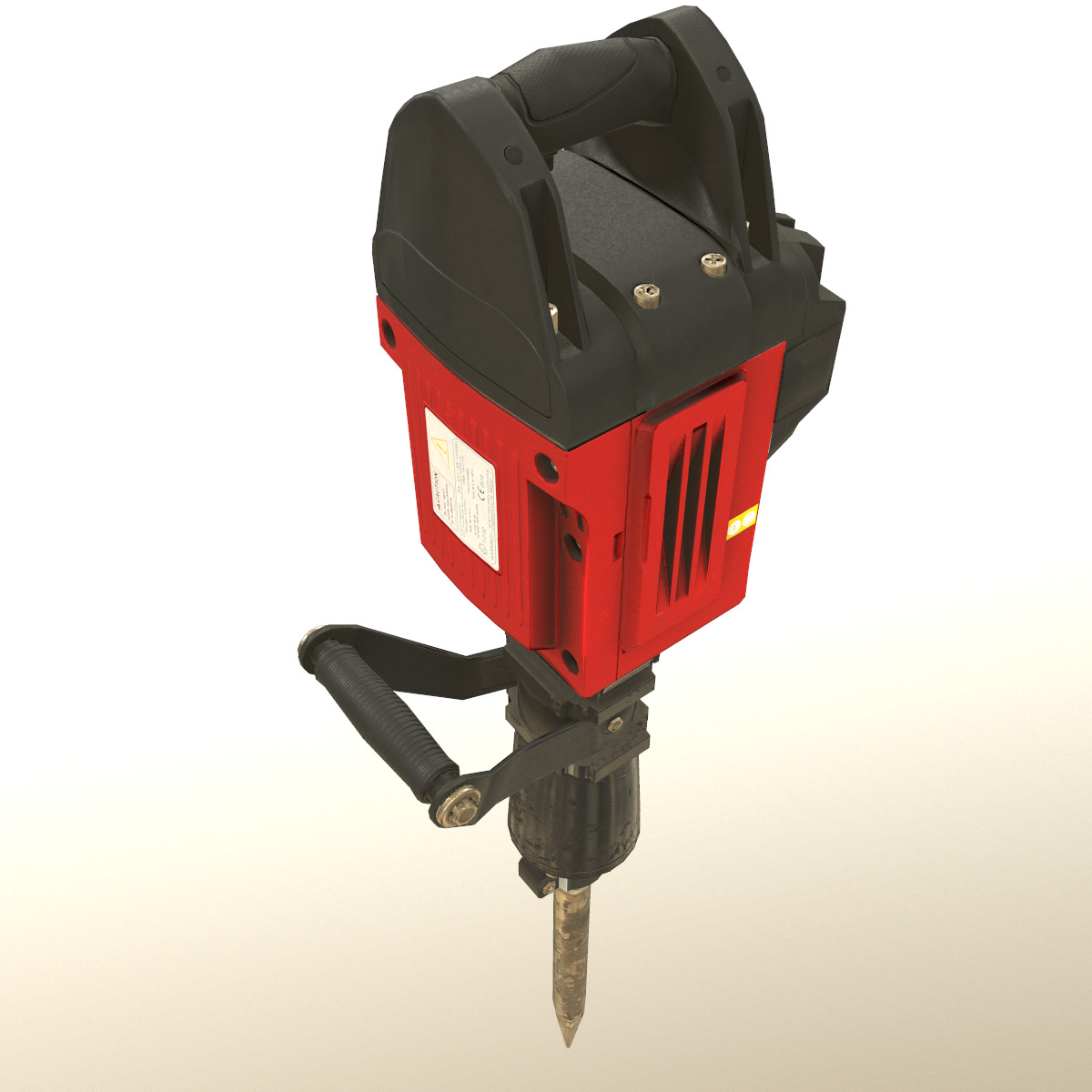 Jackhammer Low Poly Low-poly 3D model_6
