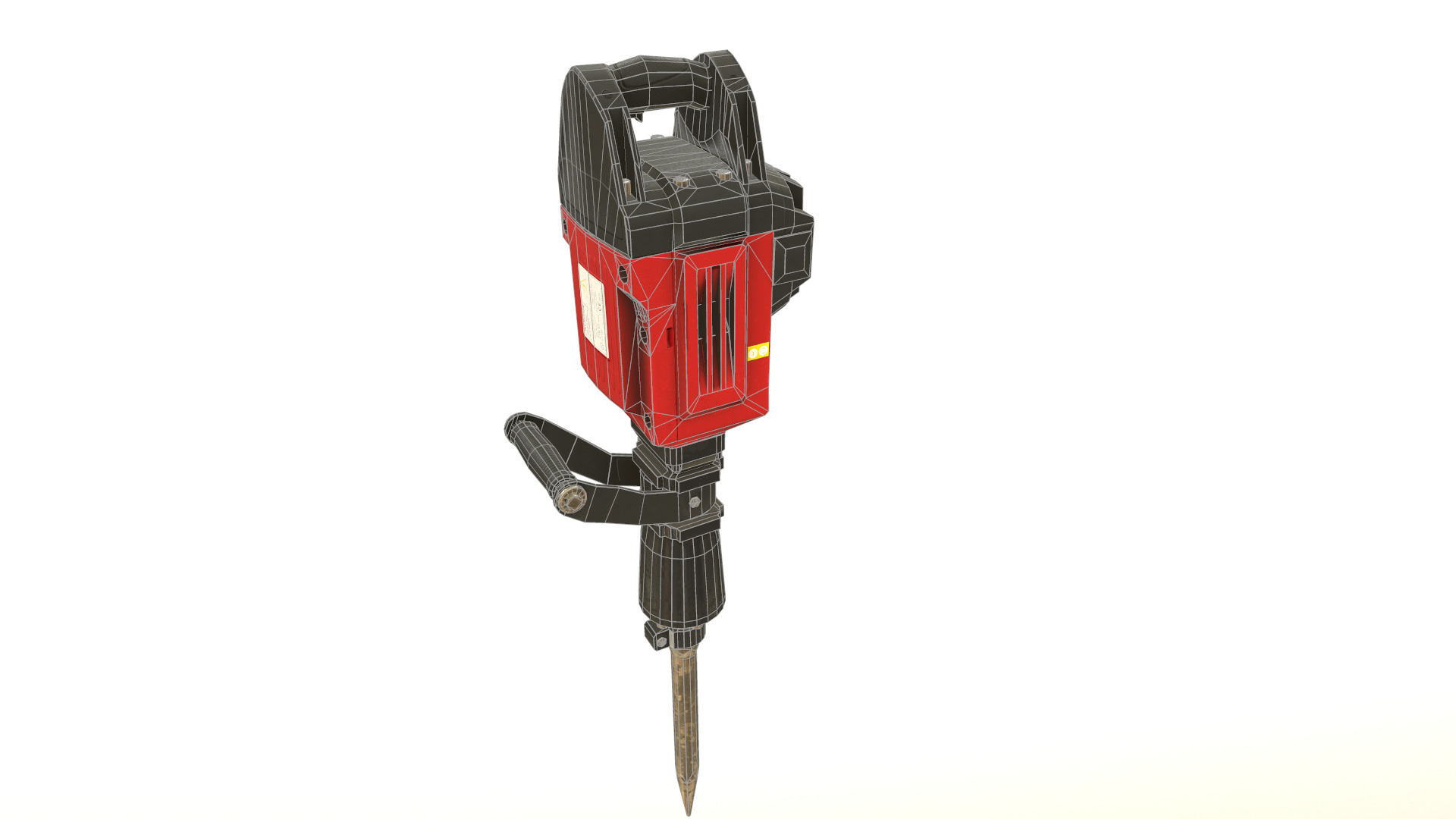 Jackhammer Low Poly Low-poly 3D model_27