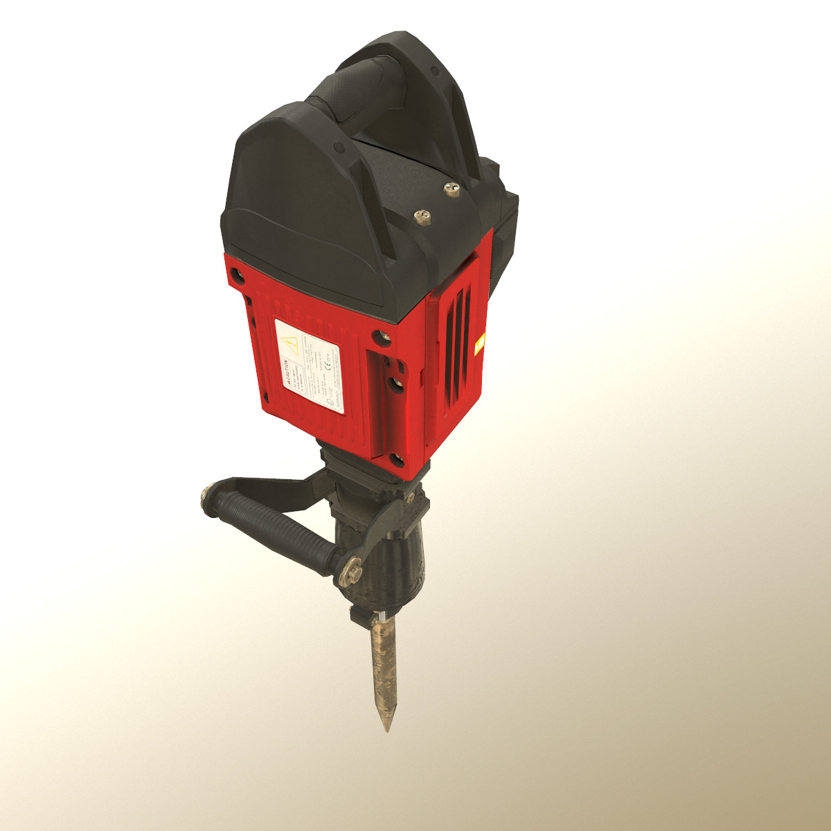 Jackhammer Low Poly Low-poly 3D model_2
