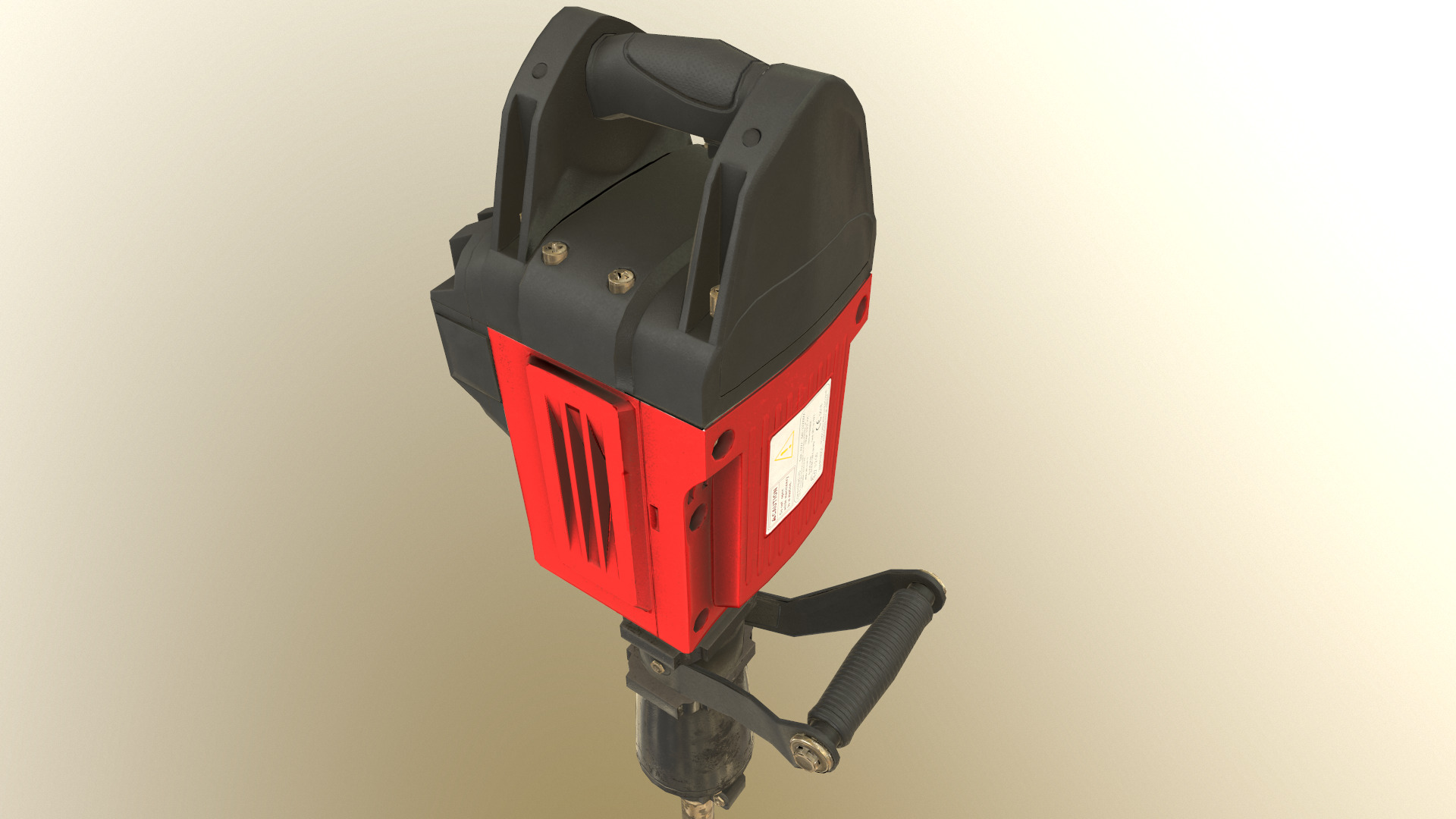 Jackhammer Low Poly Low-poly 3D model_16