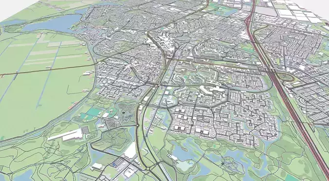 Cityscape Zoetermeer Netherlands 