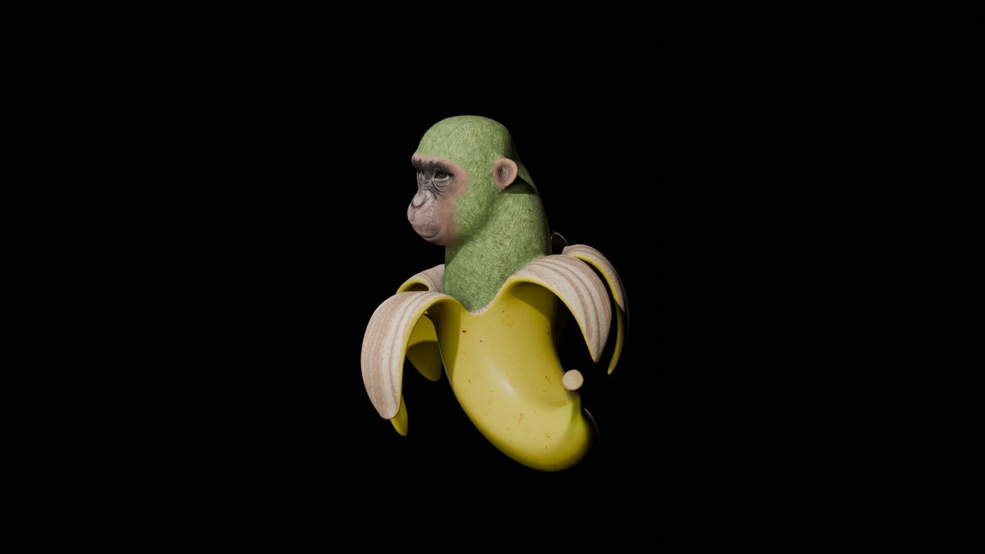 Chimpanzini Bananini Low-poly 3D model_2