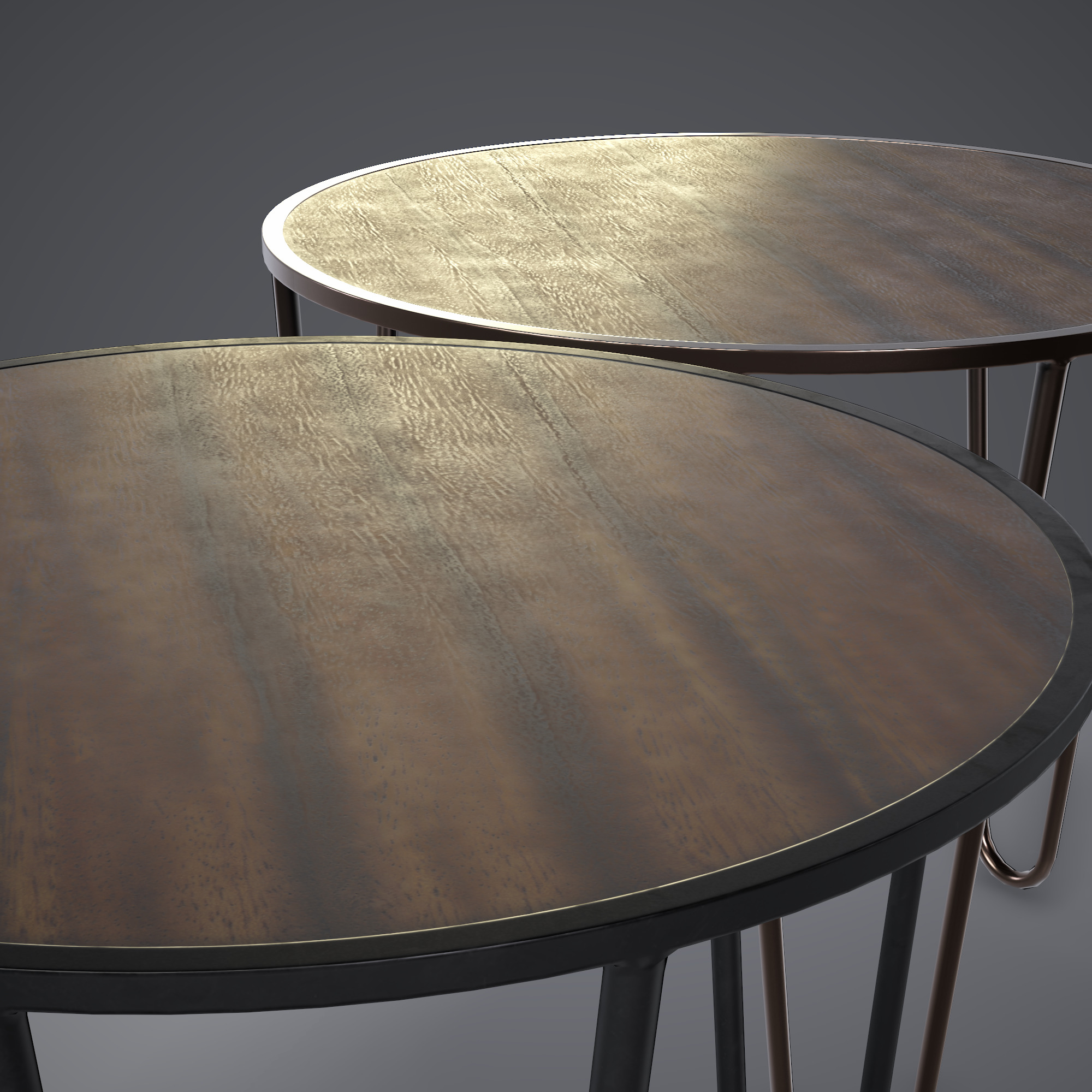 Coffee Table ar vr optimized Low-poly 3D model_7