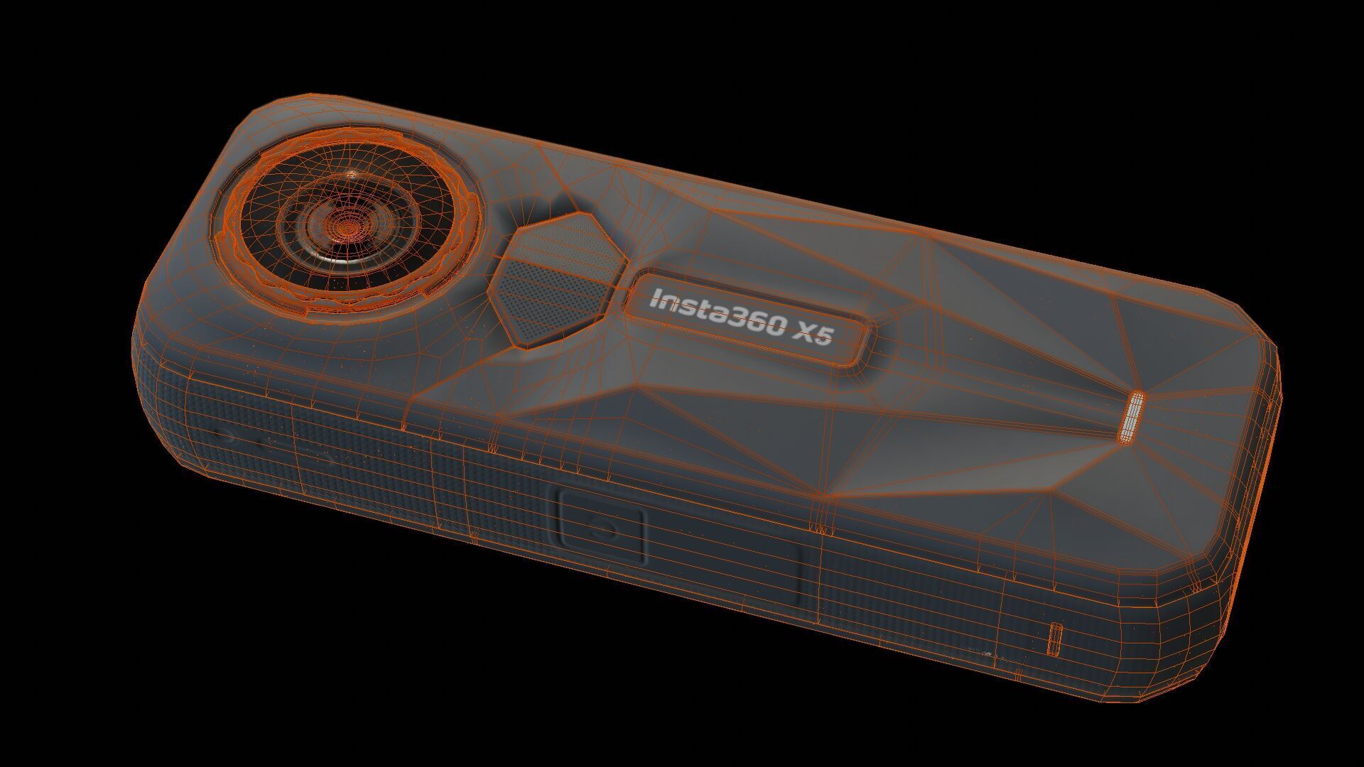 Insta360 X5 Low-poly 3D model_24