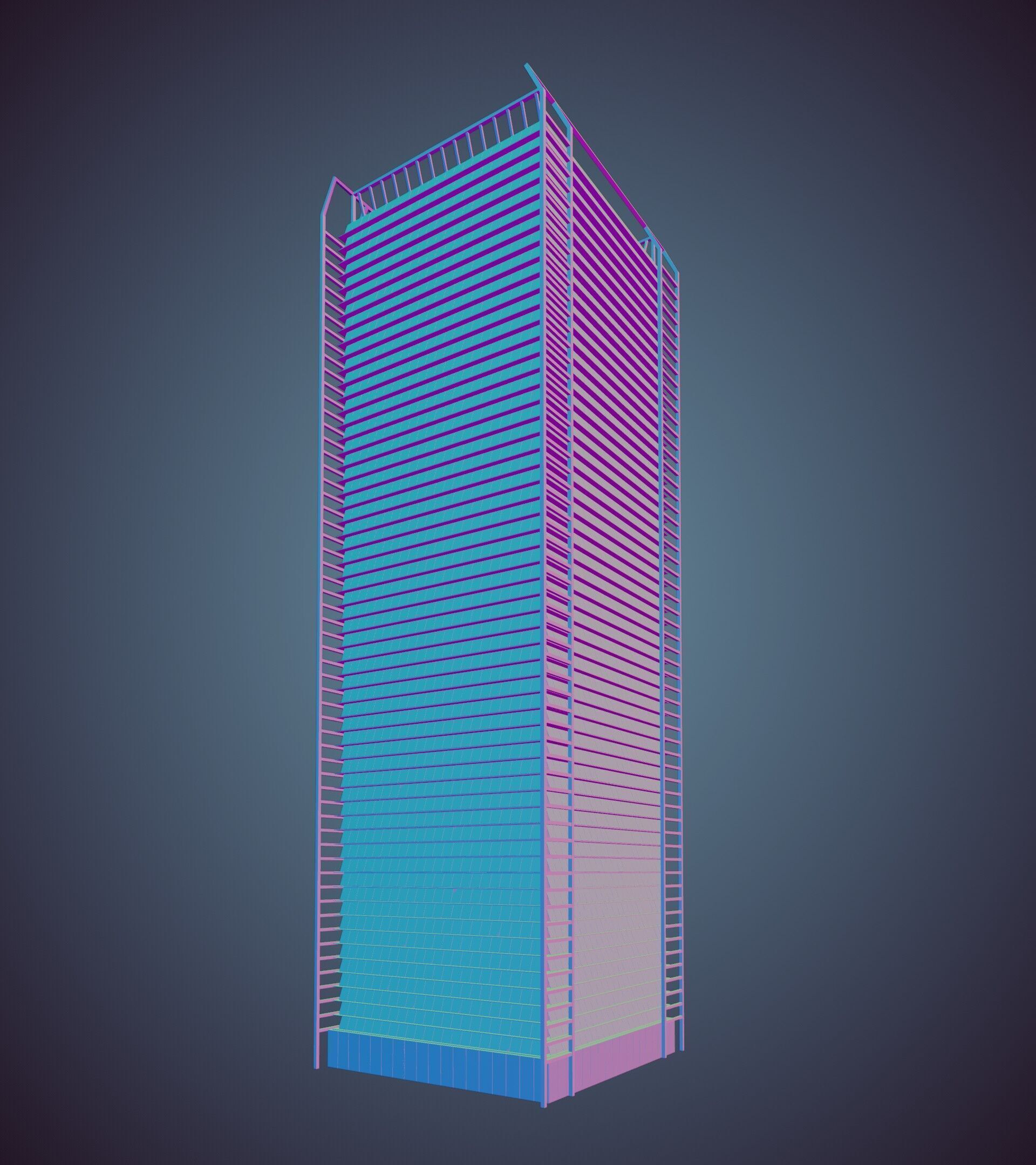 Parametric Building 1a8 3D model_30