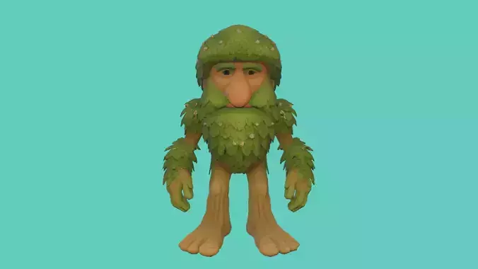 Brr Brr Patapim Italian brainrot Low Poly Character Low-poly 3D model