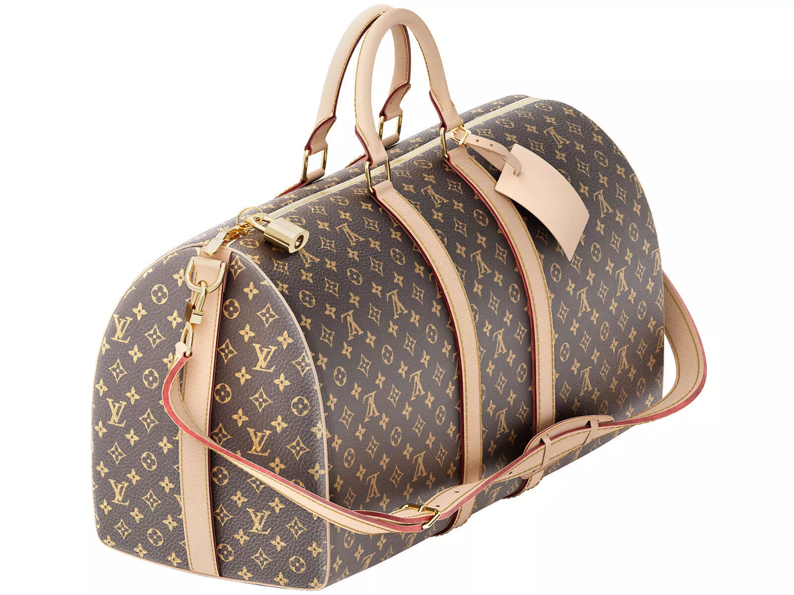 louis vuitton monogram keepall bandouliere travel bag 3D model