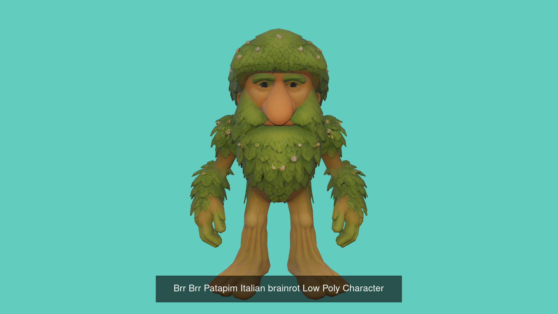 Italian brainrot Low Poly Character 3D Model Collection_3