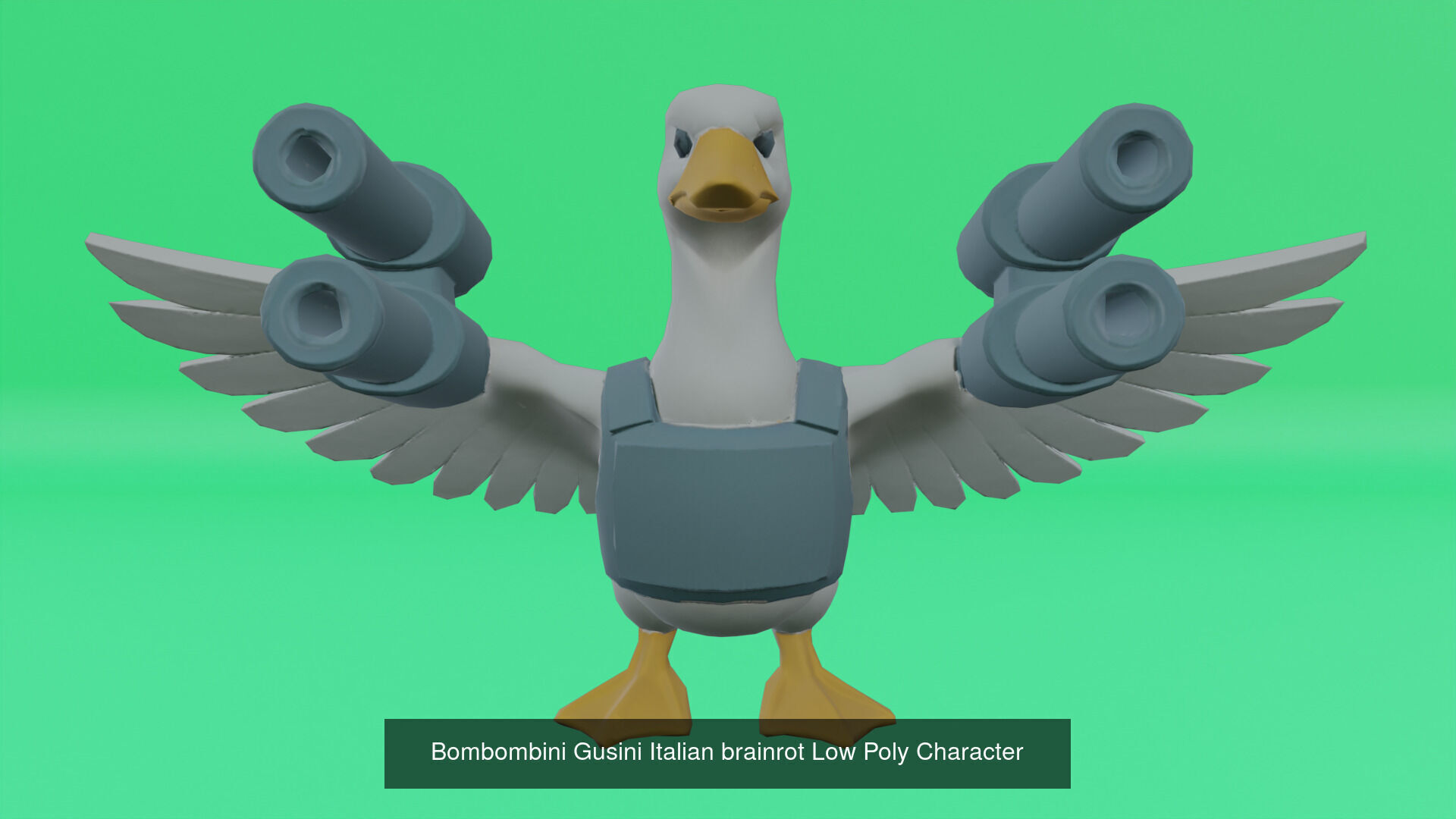 Italian brainrot Low Poly Character 3D Model Collection_4