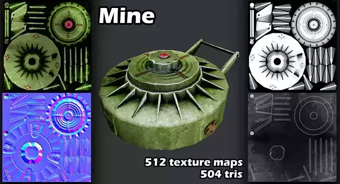Land Mine 3D model