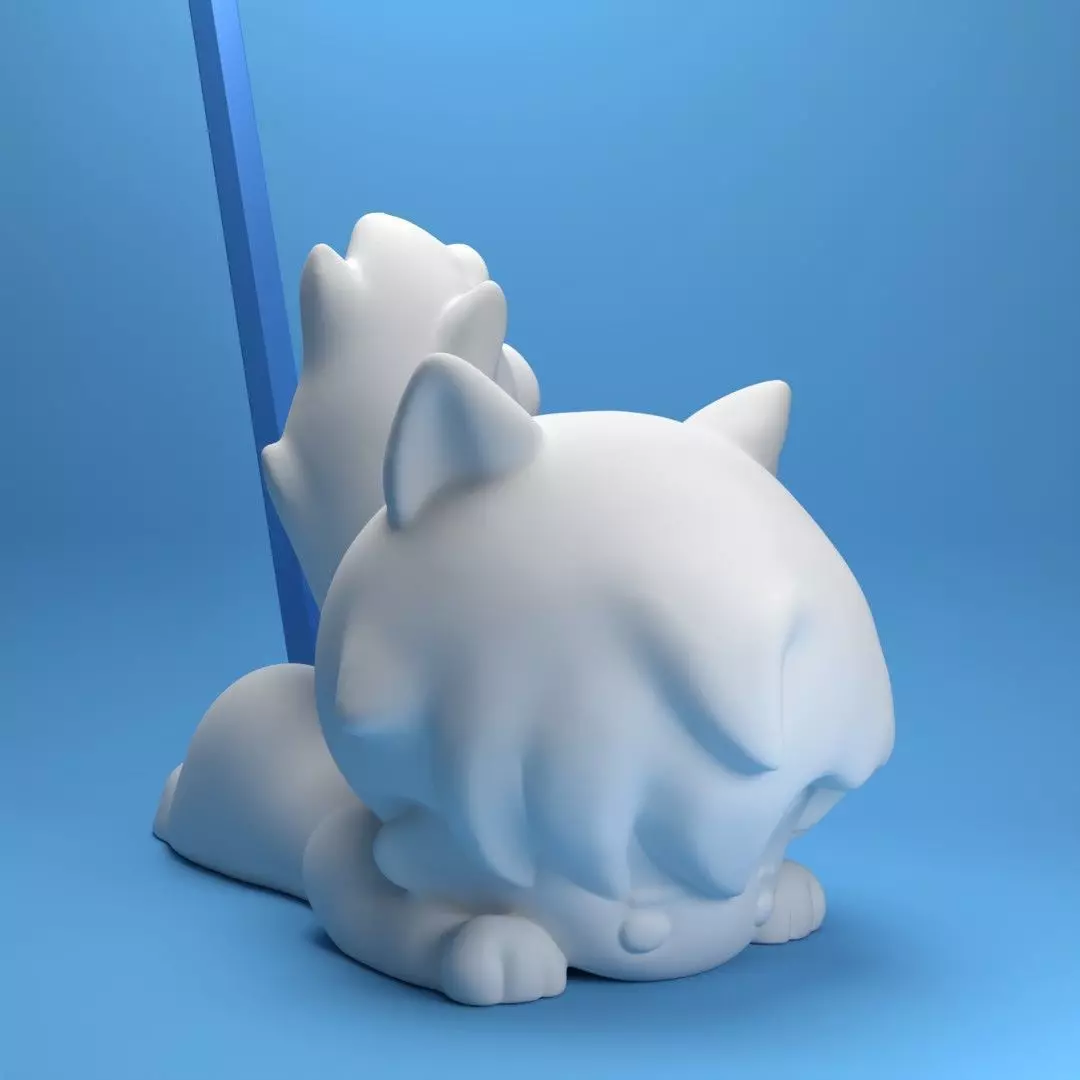 Chibi Catboy Pen Holder 3D print model_0