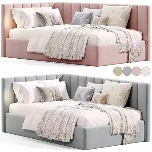Upholstered corner bed Olvia