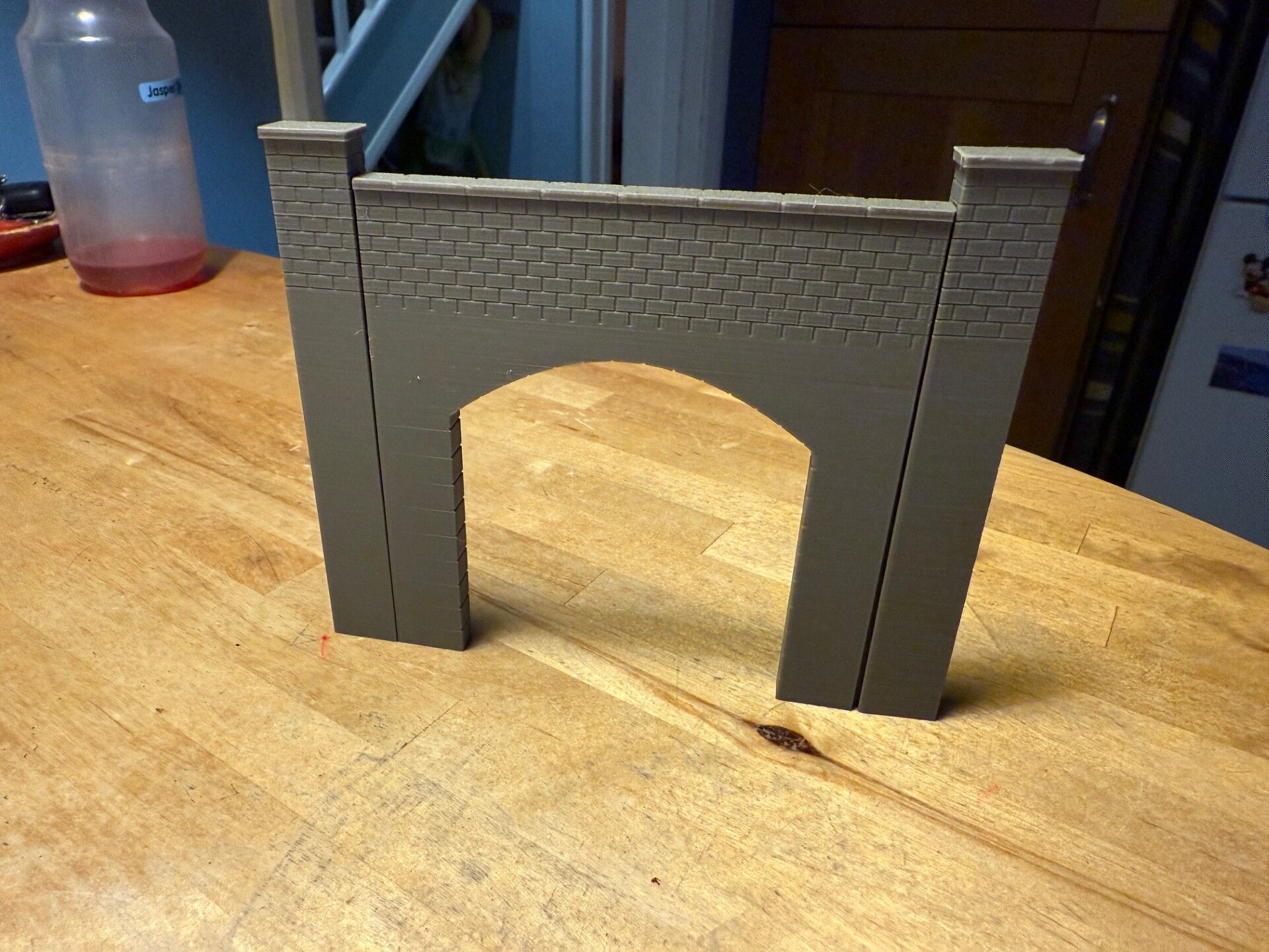 Model Railway Tunnel Portal Single Track Modular Design 3D print model_3