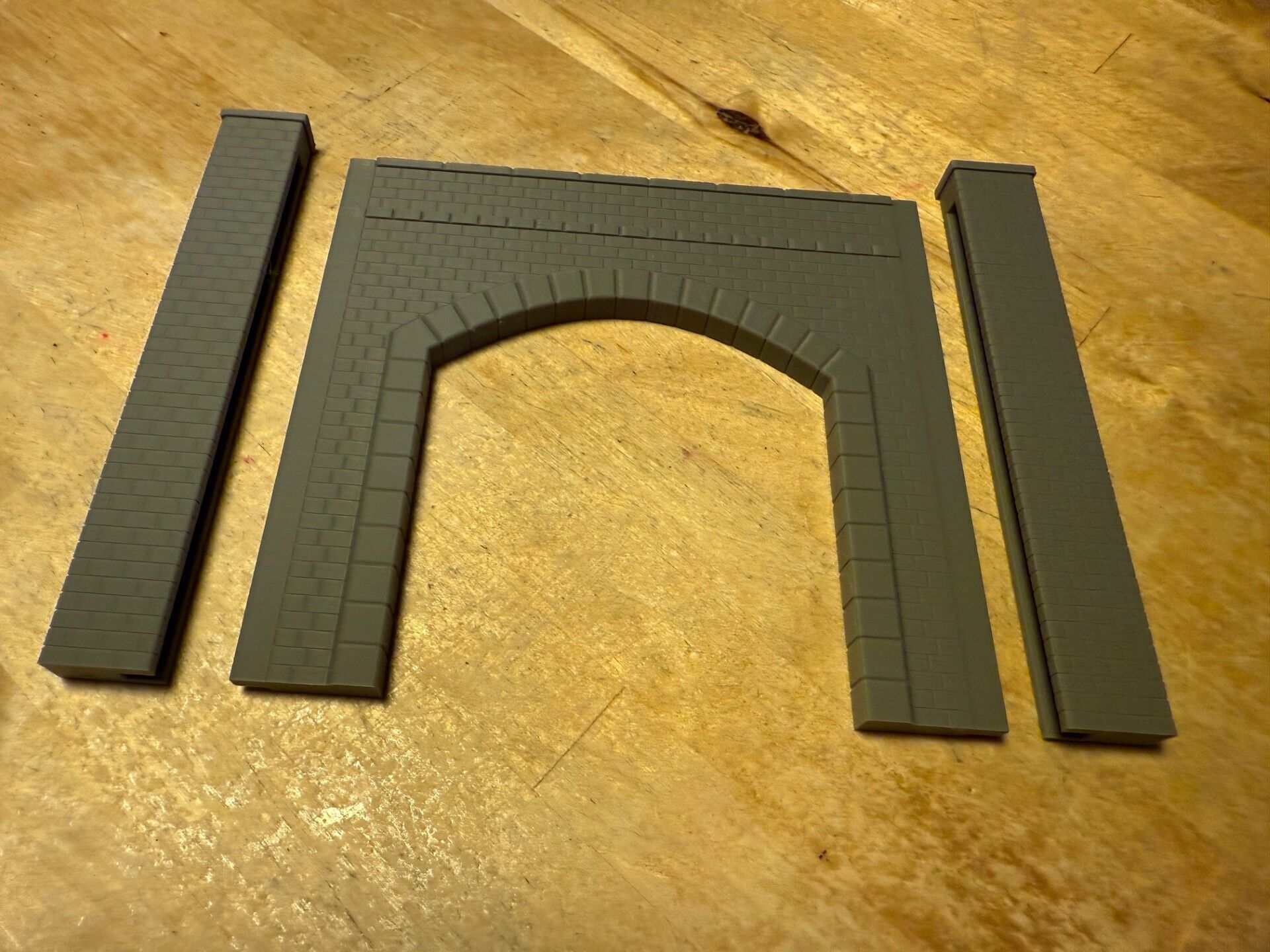 Model Railway Tunnel Portal Single Track Modular Design 3D print model_4