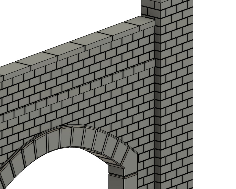 Model Railway Tunnel Portal Single Track Modular Design 3D print model_10