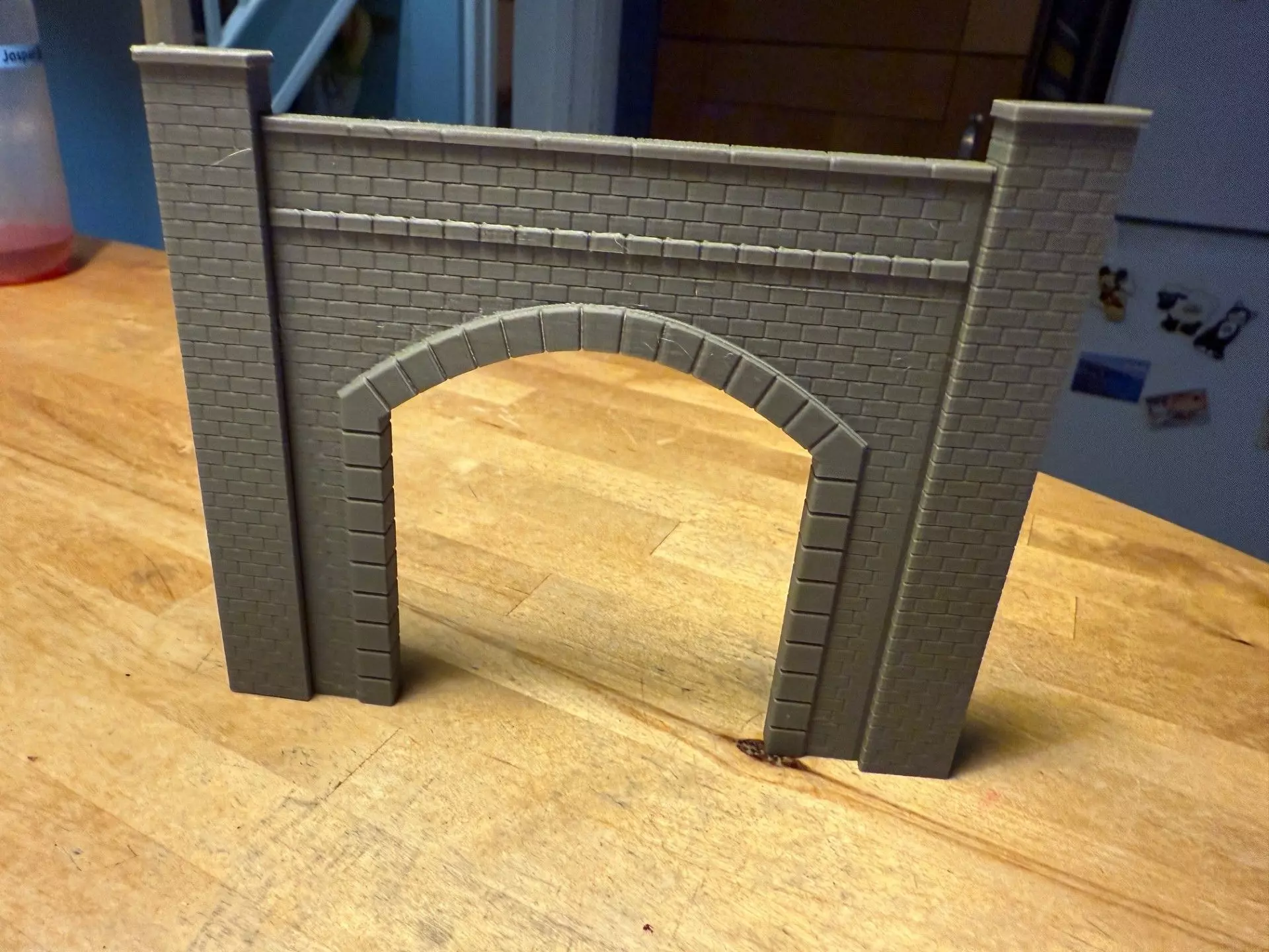 Model Railway Tunnel Portal Single Track Modular Design 3D print model_0