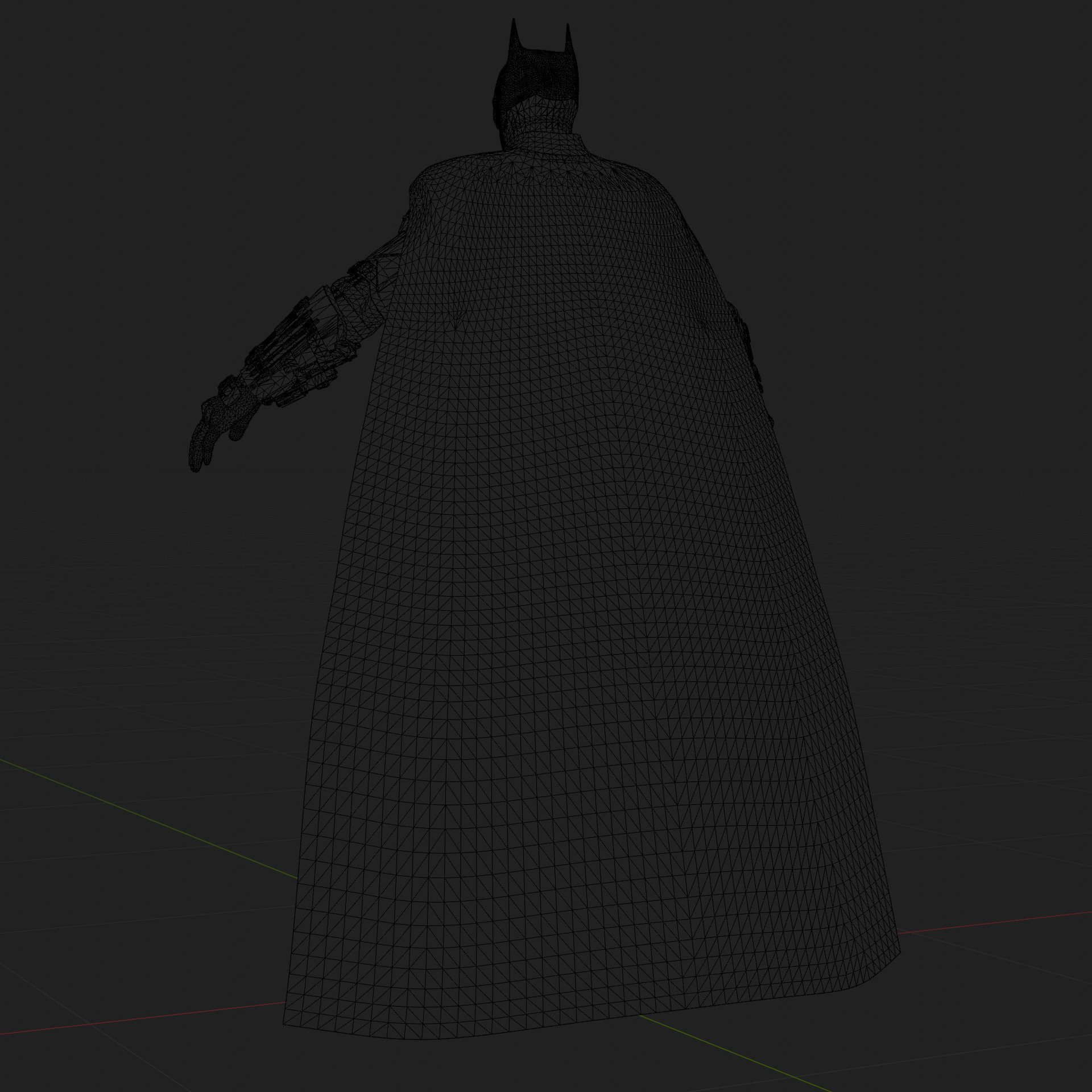 Batman 3D Model The Batman Pattinson Rigged PBR Blender FBX OBJ Low-poly 3D model_9