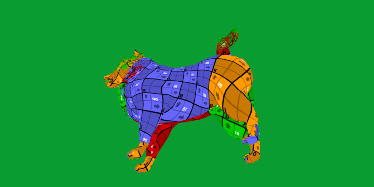 Samoyed Dog Low-poly 3D model_22